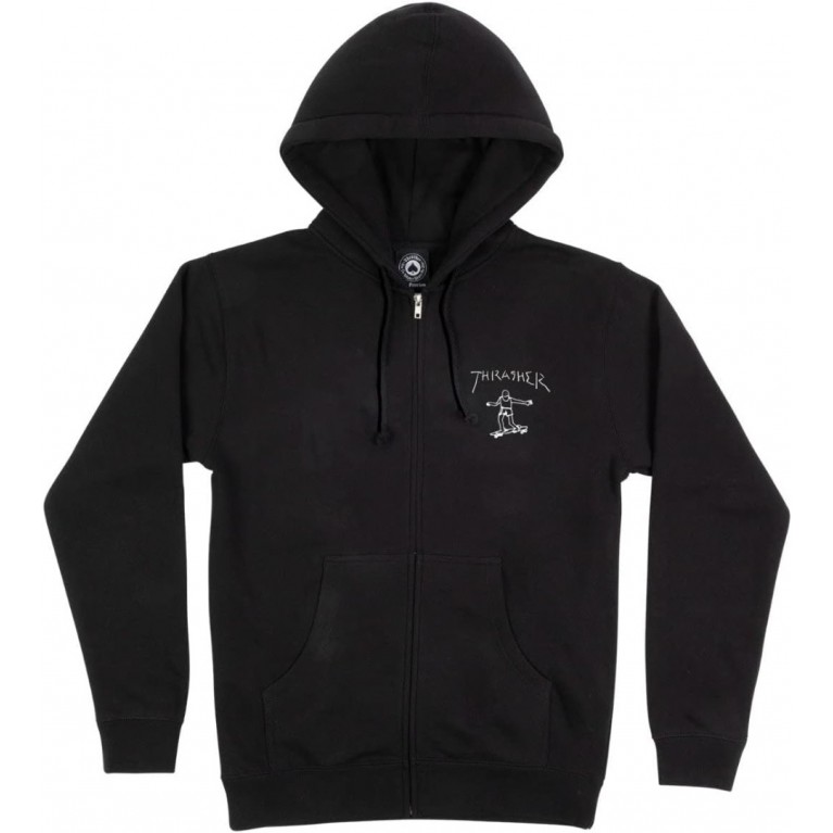 Толстовка Thrasher Gonz Logo Zip Hoodie Black