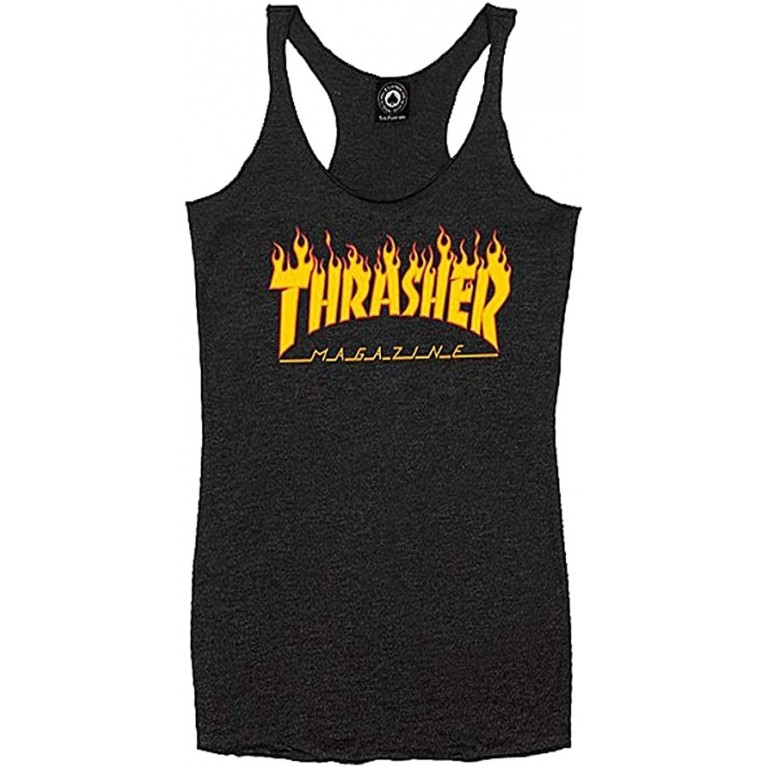 Футболка ж. Thrasher Flame Logo Racerback Tank Black