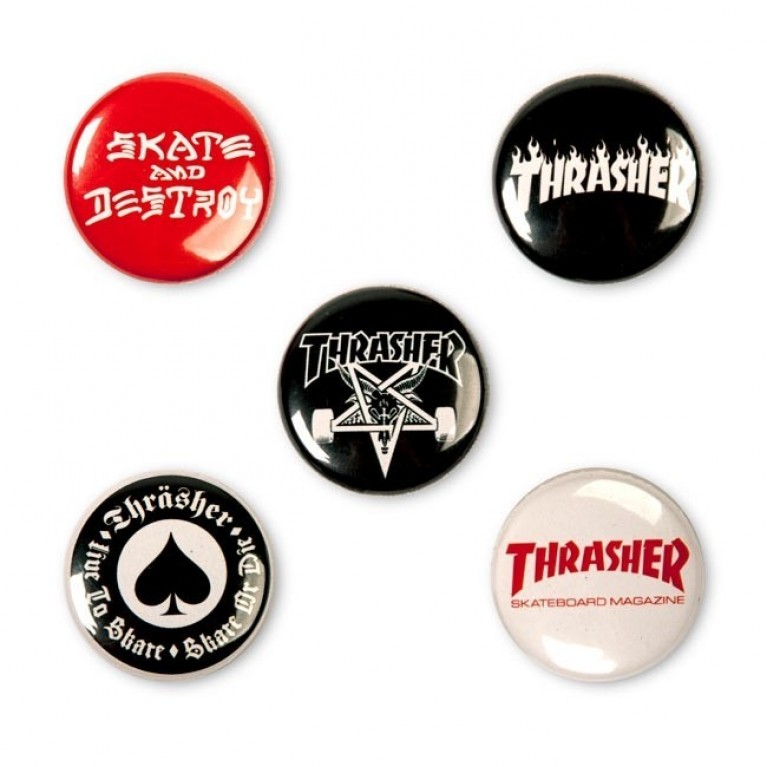 Значок THRASHER Logo Buttons (5-Pack)