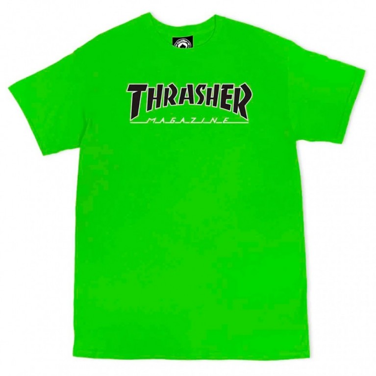Футболка Thrasher Outlined Lime/Black