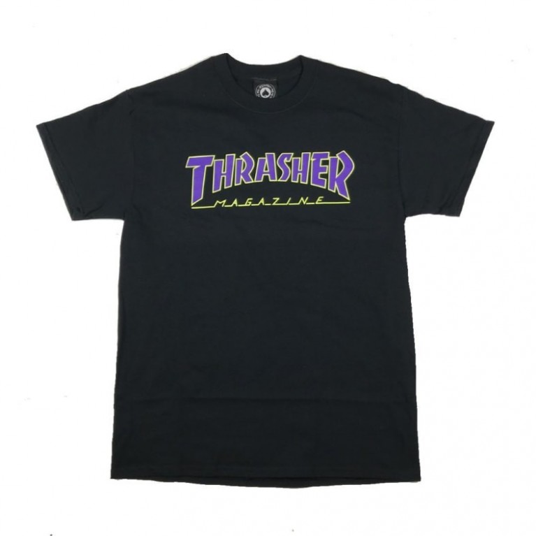 Футболка Thrasher Outlined Black Purple
