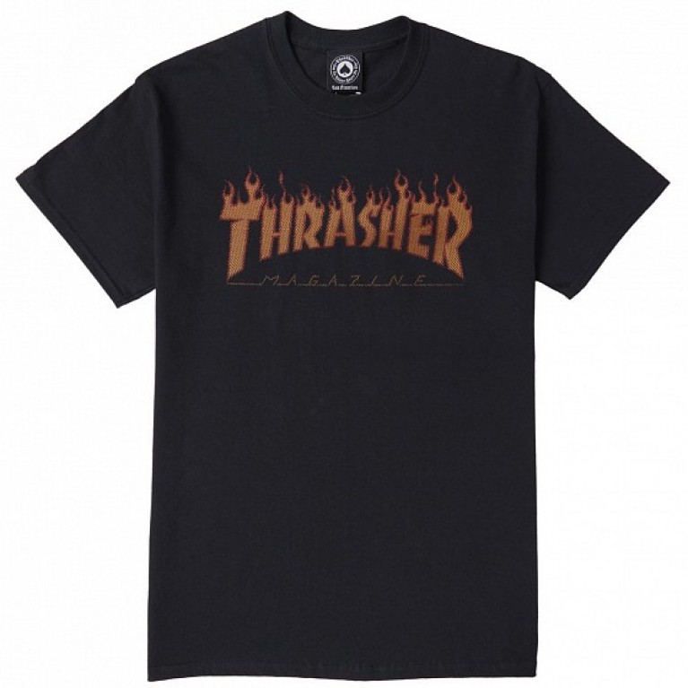 Футболка Thrasher Flame Halftone Black