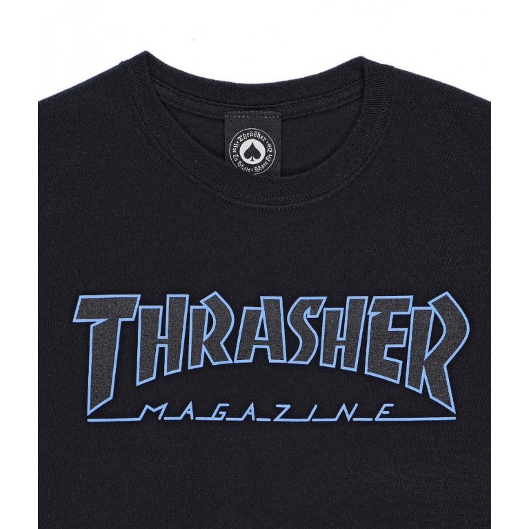 Thrasher Outlined Black/Bkack 