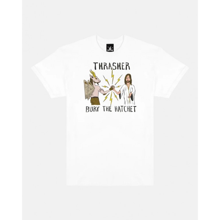 Футболка THRASHER THR X TOY MACHINE B.T.H. WHITE