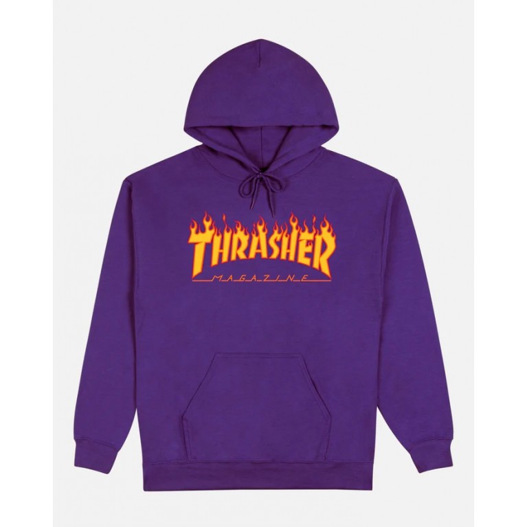 Толстовка Thrasher Flame Logo Hoodie Purple