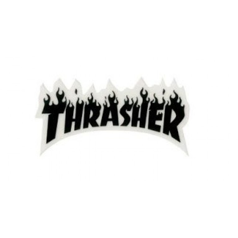 Стикер Thrasher Flame Logo Small Black