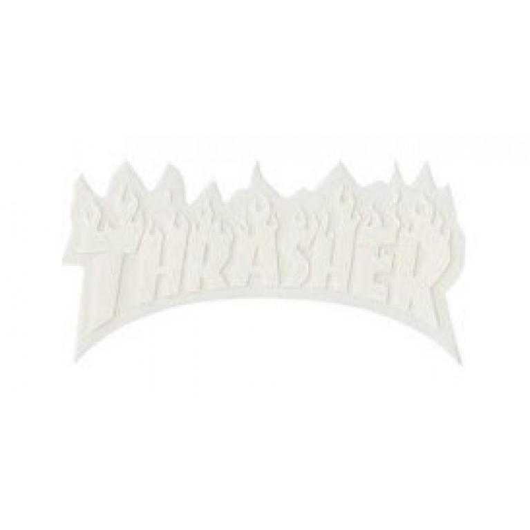 Стикер Thrasher Flame Logo Small White