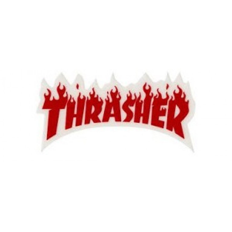 Стикер Thrasher Flame Logo Small Red