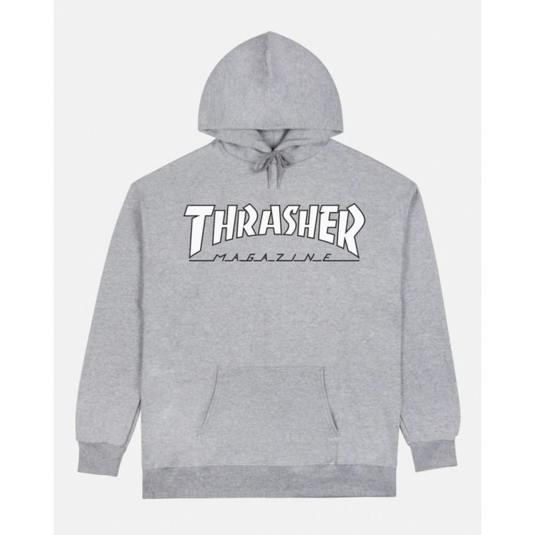 Толстовка Thrasher Outlined Hoodie Light Steel