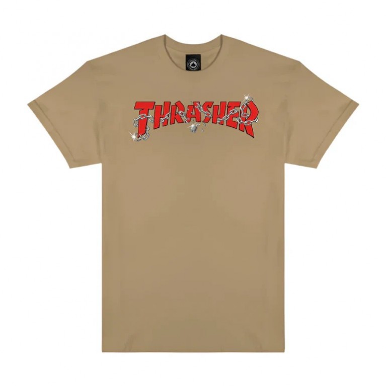 Футболка THRASHER CHAINS BY DANIEL SHEPARD TAN
