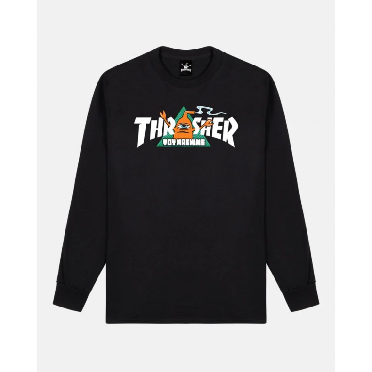 Лонгслив THRASHER THR X TOY MACHINE VORTEX BLACK