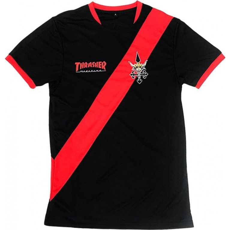 Футболка Thrasher Futbol Jersey Black/Red