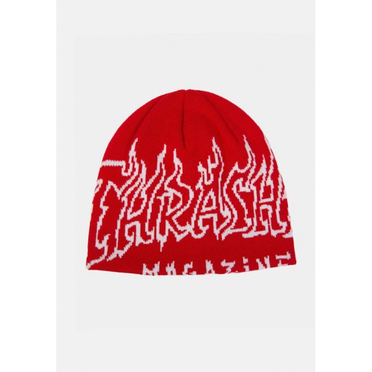 Шапка THRASHER FIRE OUTLINED SKULLY RED