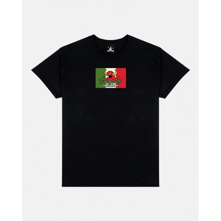 Футболка THRASHER THR X TOY MACHINE HECHO BLACK