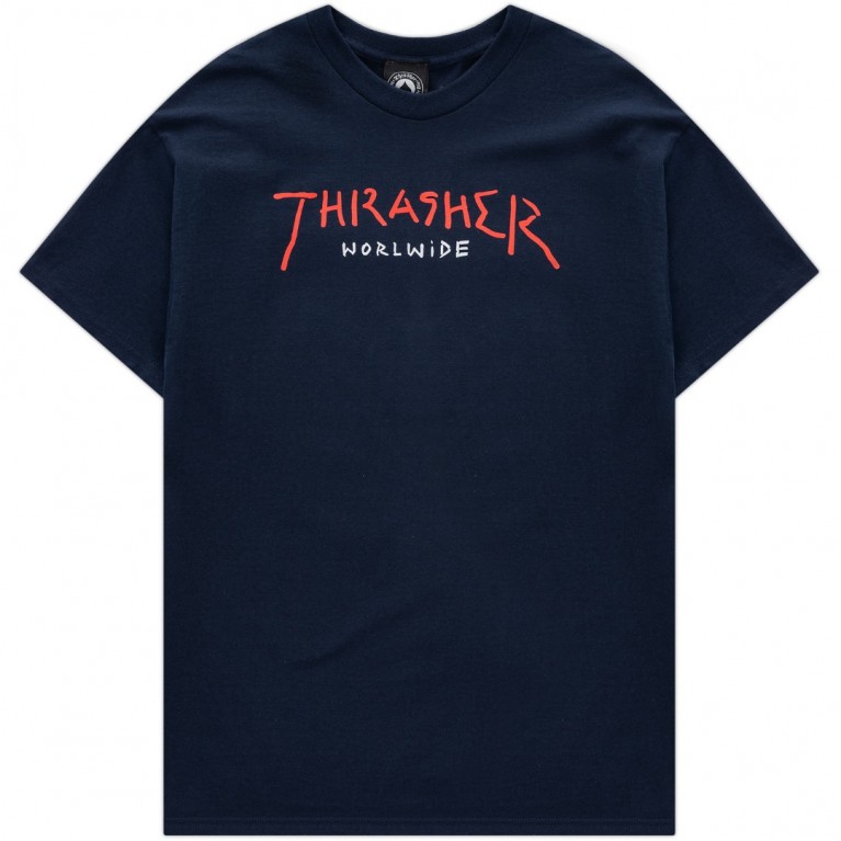 Футболка Thrasher Worldwide Navy/Red