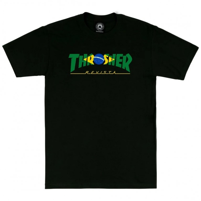Футболка Thrasher Brazil Revista T-Shirt Black