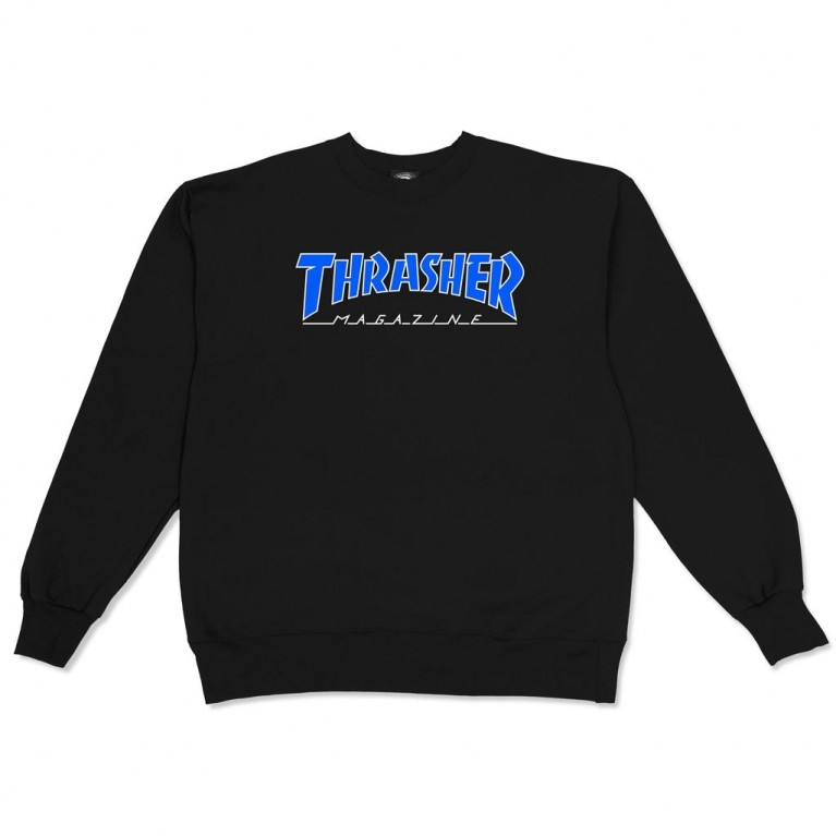 Кофта Thrasher Outlined Crew Black/Blue