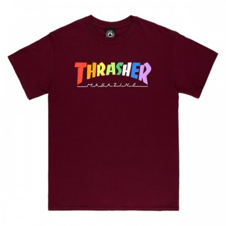 Футболка Thrasher Rainbow Mag Maroon
