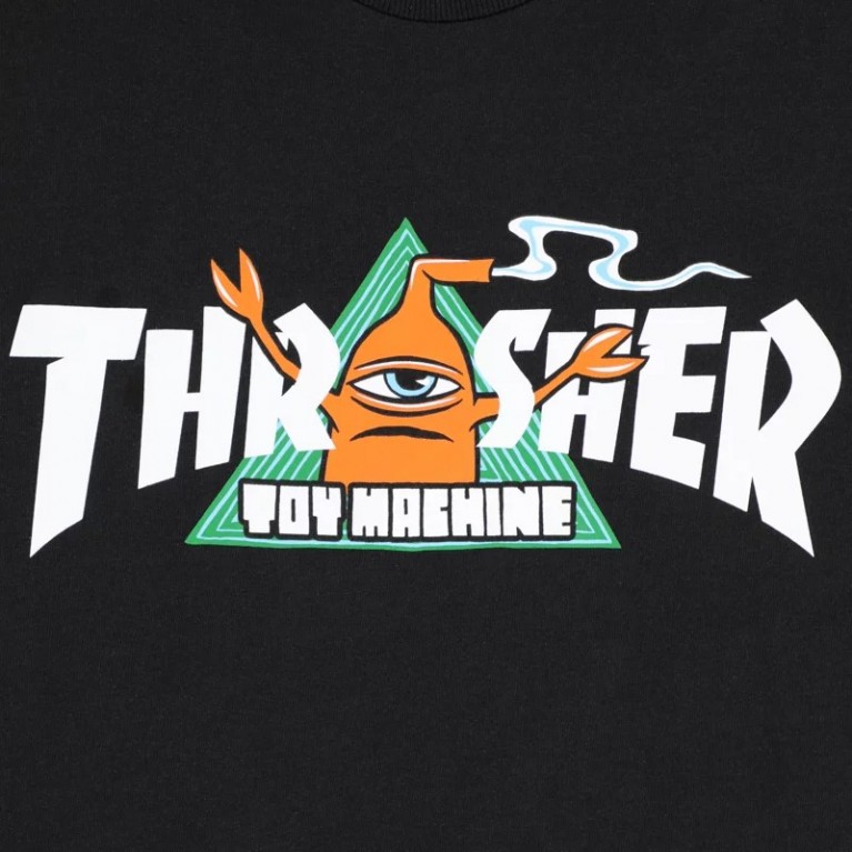 Футболка THRASHER THR X TOY MACHINE VORTEX (BLACK)