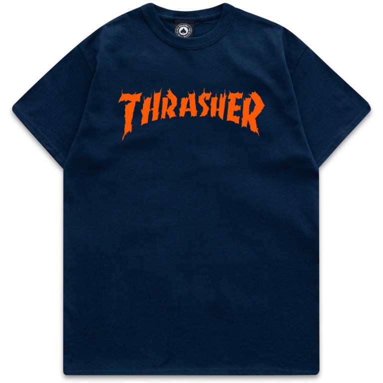 Футболка Thrasher Burn It Down Navy T-Shirt