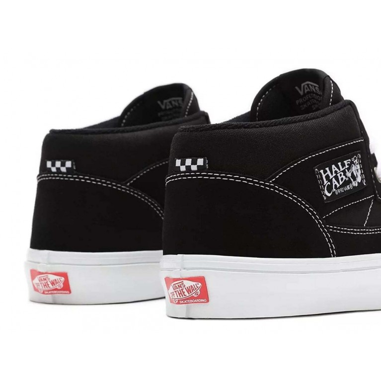 Кеды VANS SHOES SKATE HALF CAB BLACK/WHITE - оригинал | Boardakshop.ru