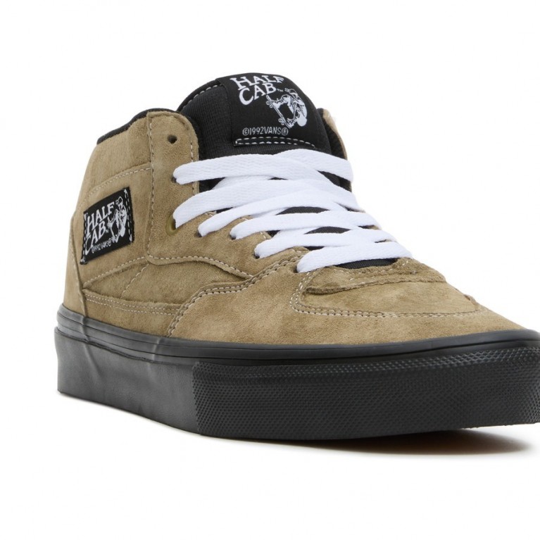 Кеды VANS SHOES SKATE HALF CAB PIG SUEDE OLIVE/BLACK - оригинал | Boardakshop.ru