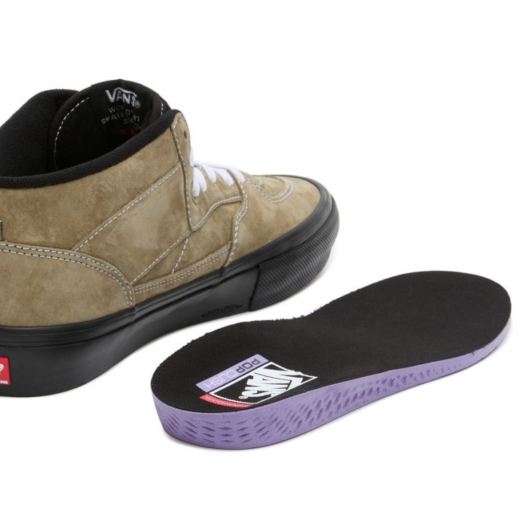 Кеды VANS SHOES SKATE HALF CAB PIG SUEDE OLIVE/BLACK - оригинал | Boardakshop.ru