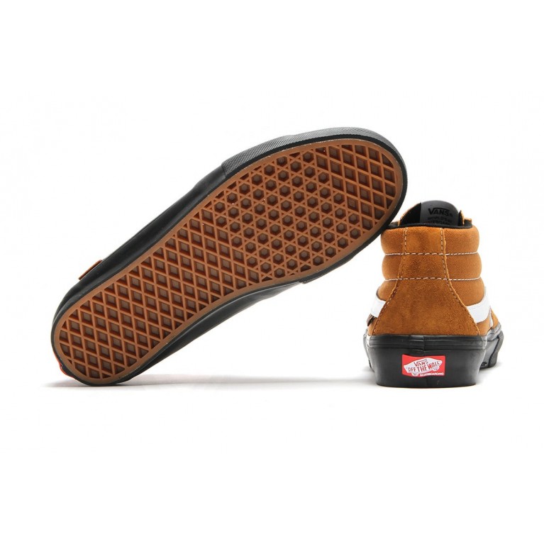 Кеды VANS SHOES SKATE GROSSO MID PIG SUEDE BROWN/BLACK - оригинал | Boardakshop.ru