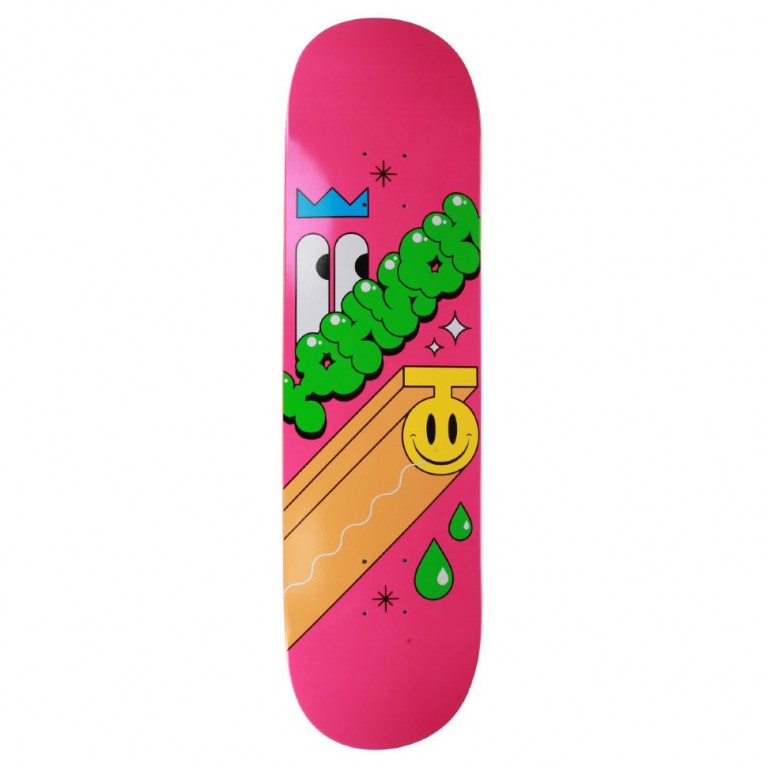 Дека для скейтборда Юнион Acid team, цвет pink-green 8.125