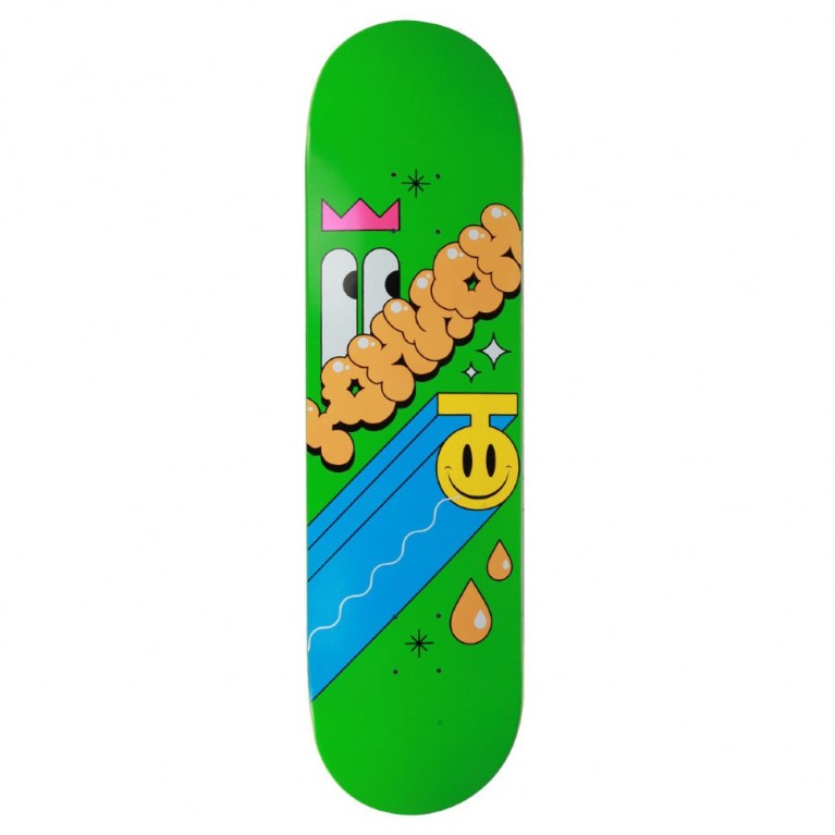 Дека для скейтборда Юнион Acid team, цвет green-orange 8.25