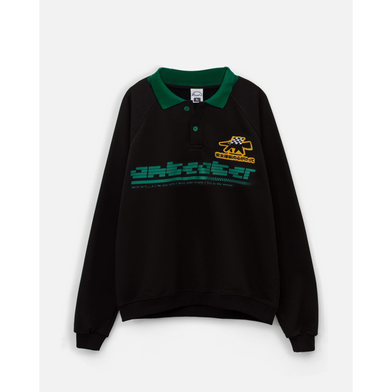 Толстовка ANTEATER Crewneck-Polo-Black-Green