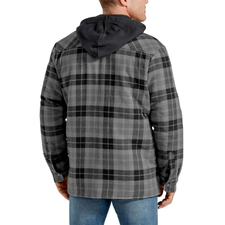 Куртка DICKIES QUILTED HOODED SHIRT JACKET SLATE/GRAPHITE PLAID