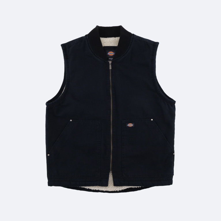 Жилет DICKIES DUCK LINED VEST STONEWASHED BLACK
