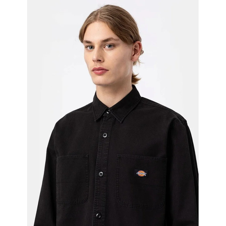 Рубашка DICKIES DUCK CANVAS LS SHIRT STONEWASHED BLACK