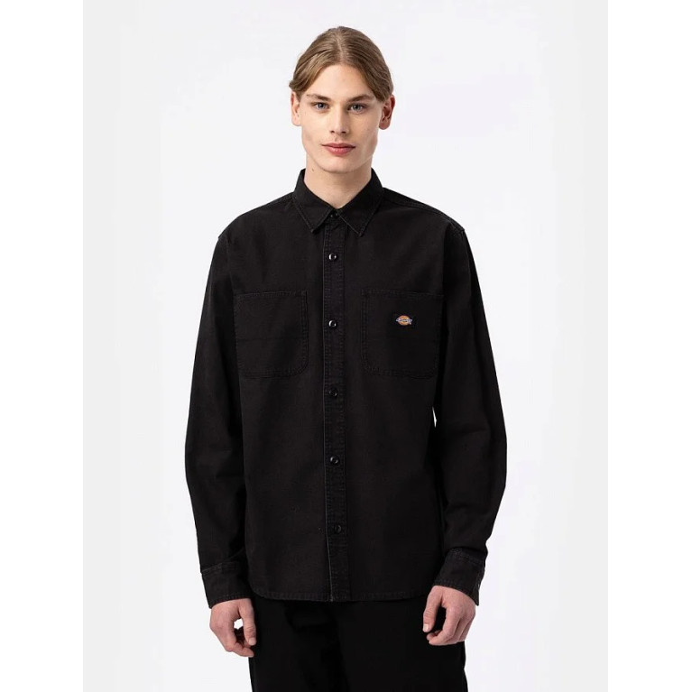 Рубашка DICKIES DUCK CANVAS LS SHIRT STONEWASHED BLACK