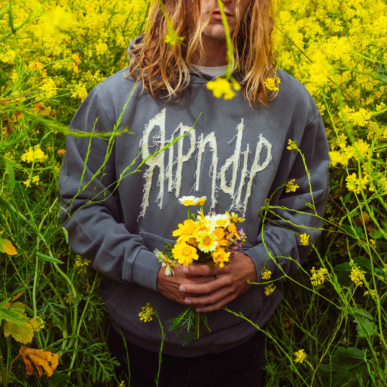Толстовка Ripndip Insano Distressed Hoodie Charcoal Vintage Wash