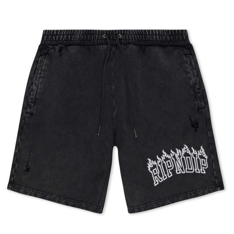 Шорты RIPNDIP Fire Spirit Sweat Shorts Black Wash