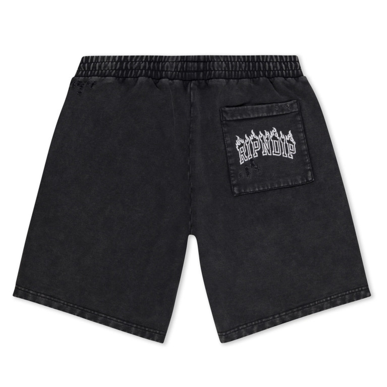 Шорты RIPNDIP Fire Spirit Sweat Shorts Black Wash