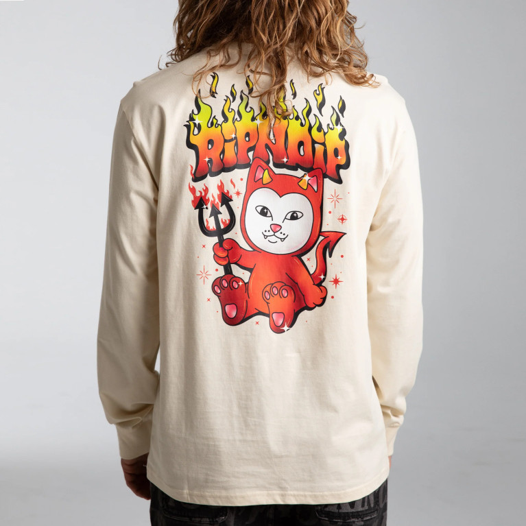 Лонгслив RIPNDIP Scary Cute Long Sleeve Natural