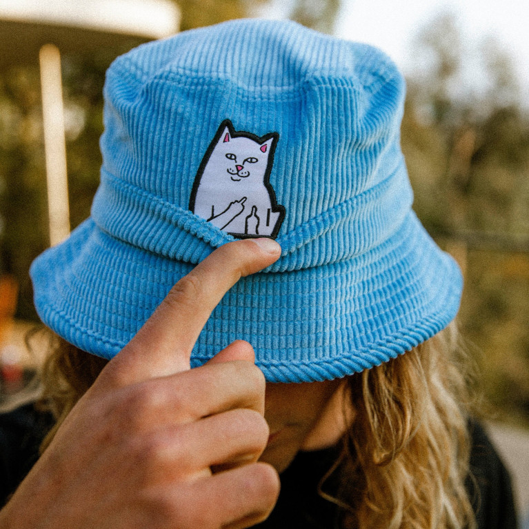 Панама Ripndip Lord Nermal Corduroy Bucket Hat Light Blue