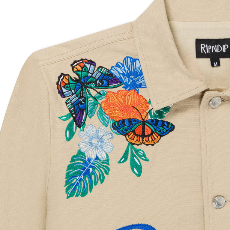 Куртка Ripndip Los Ripndip Canvas Button Down Jacket Khaki