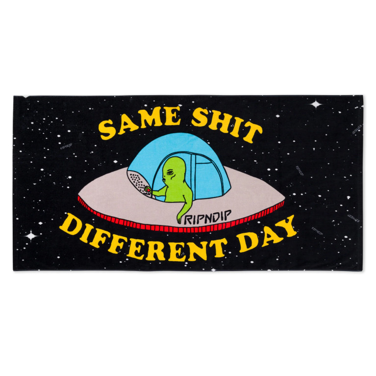 Полотенце Ripndip Same Shit Different Day Beach Towel Black