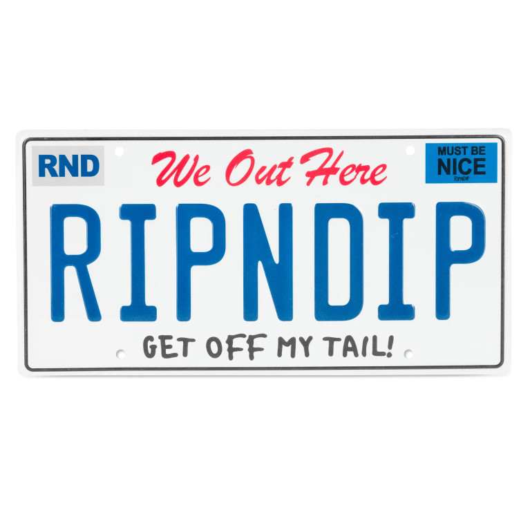 Номерной знак Ripndip Ripndip License Plate White