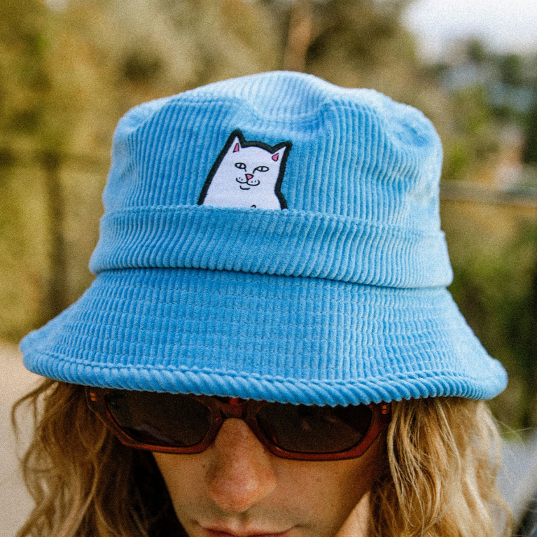 Панама Ripndip Lord Nermal Corduroy Bucket Hat Light Blue