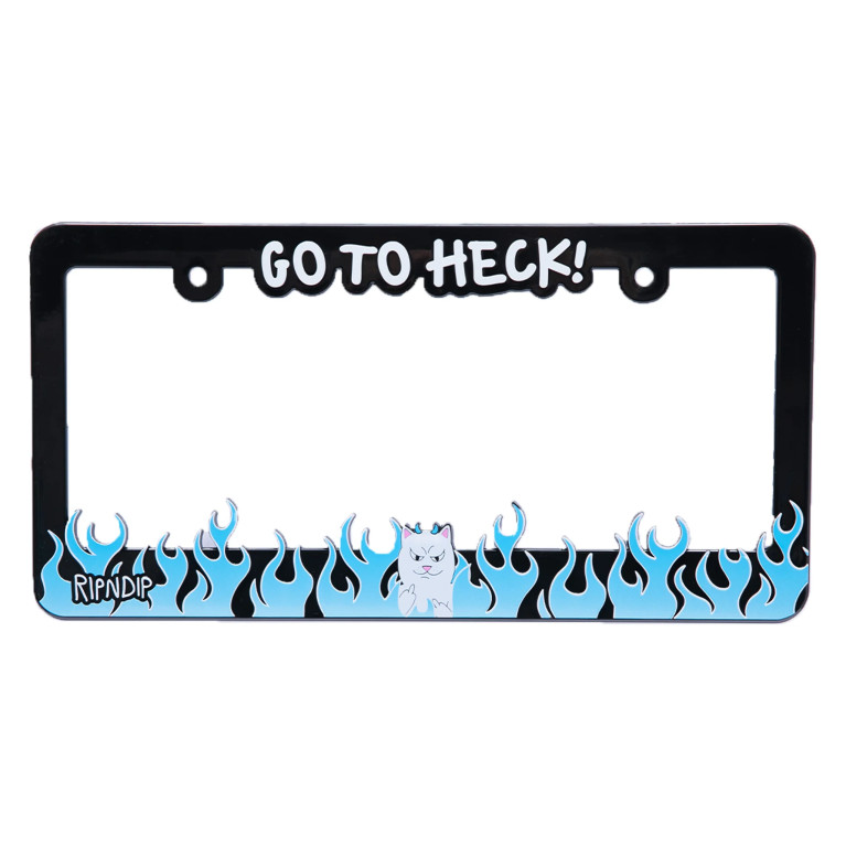 Рамка для номера автомобиля Ripndip Go To Heck License Plate Frame Blue