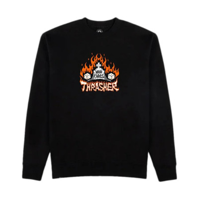 Кофта Thrasher WHO CARES BY NECKFACE BLACK