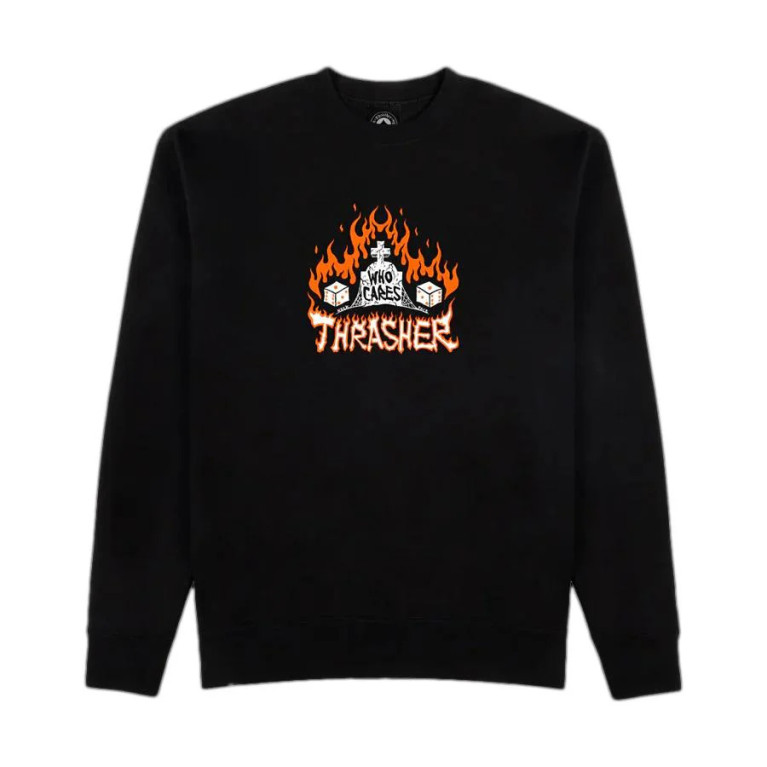 Кофта Thrasher WHO CARES BY NECKFACE BLACK
