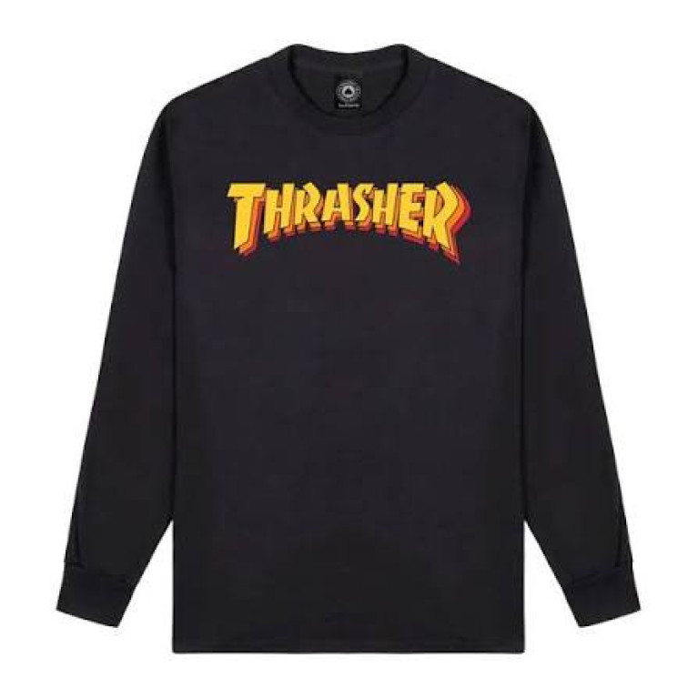 Лонгслив Thrasher STACKED BLACK