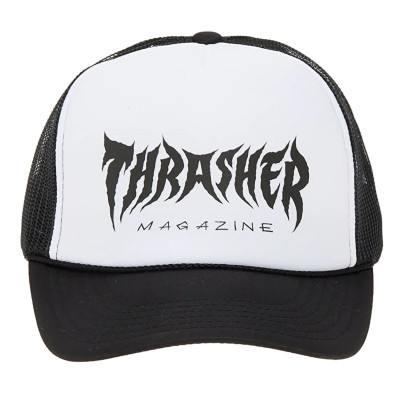 Кепка Thrasher METAL TRUCKER HAT BLACK/WHITE/BLACK