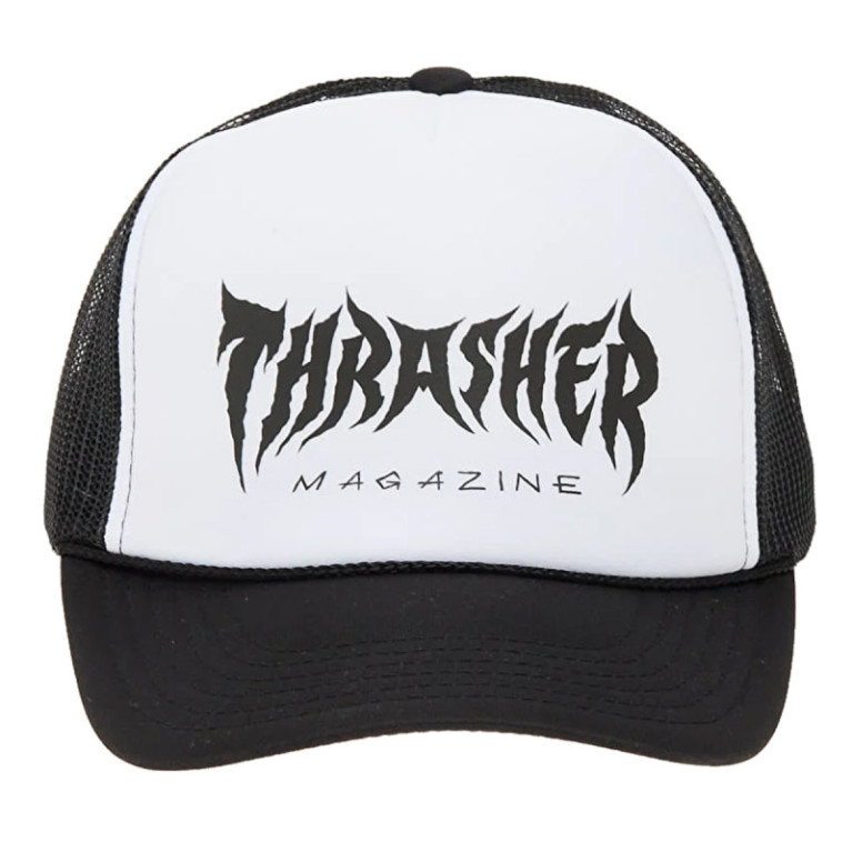 Кепка Thrasher METAL TRUCKER HAT BLACK/WHITE/BLACK